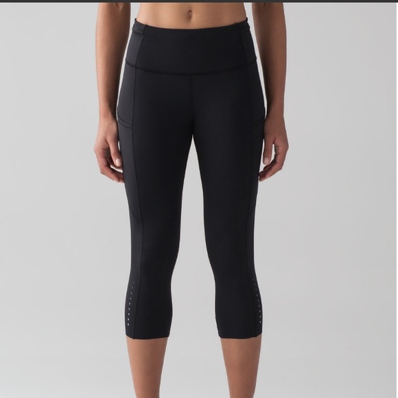lululemon athletica Pants - 5) Lululemon Fast & Free Crop (19") Black, 6
